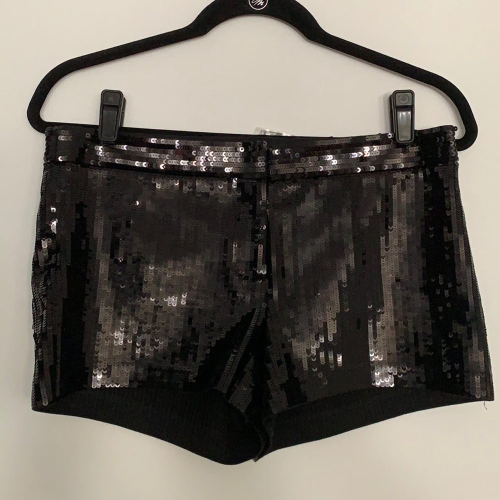 Express Black Sequin shorts NWT